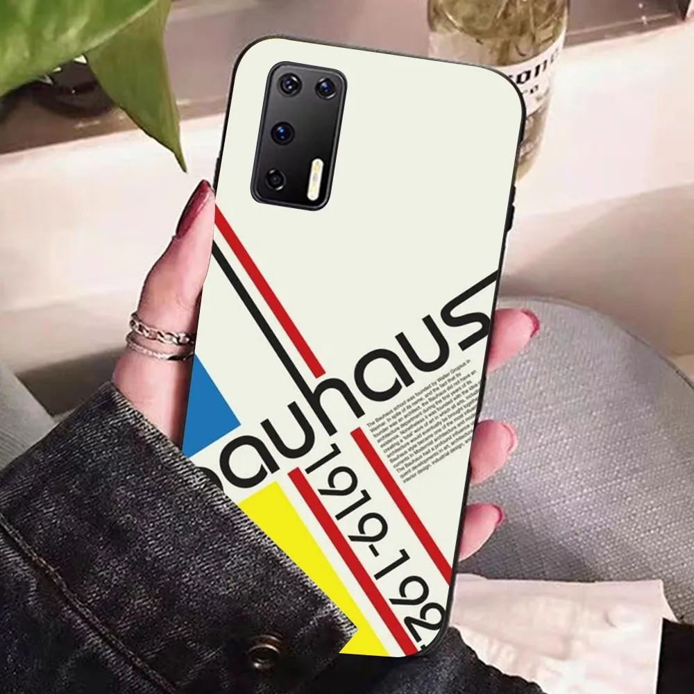 Чехол для телефона с геометрическим рисунком Bauhaus Art Huawei P 8 9 10 20 30 40 50 Pro Lite Psmart Honor