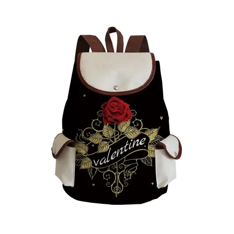 Рюкзак женский с цветочным принтом, повседневный портативный ранец для девочек, школьный подарок для учеников