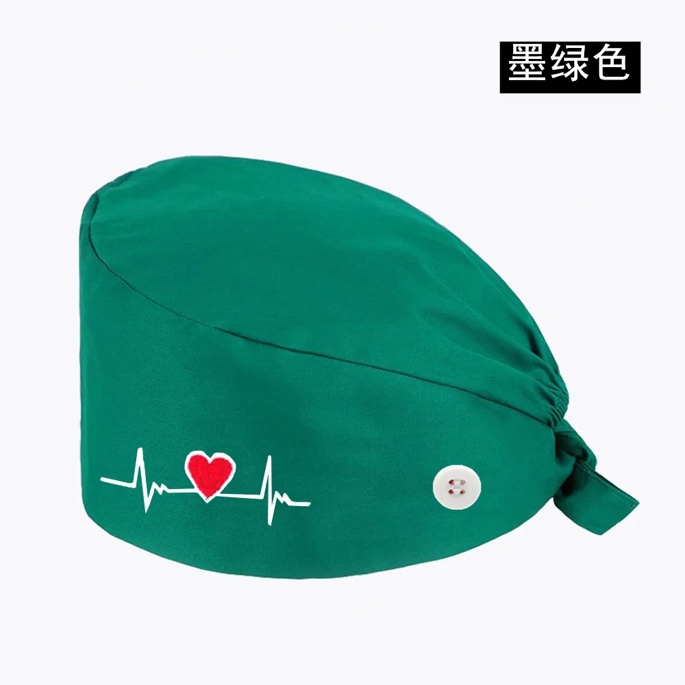 1 шт. Регулируемая хлопковая шапка с принтом рабочая для салона красоты