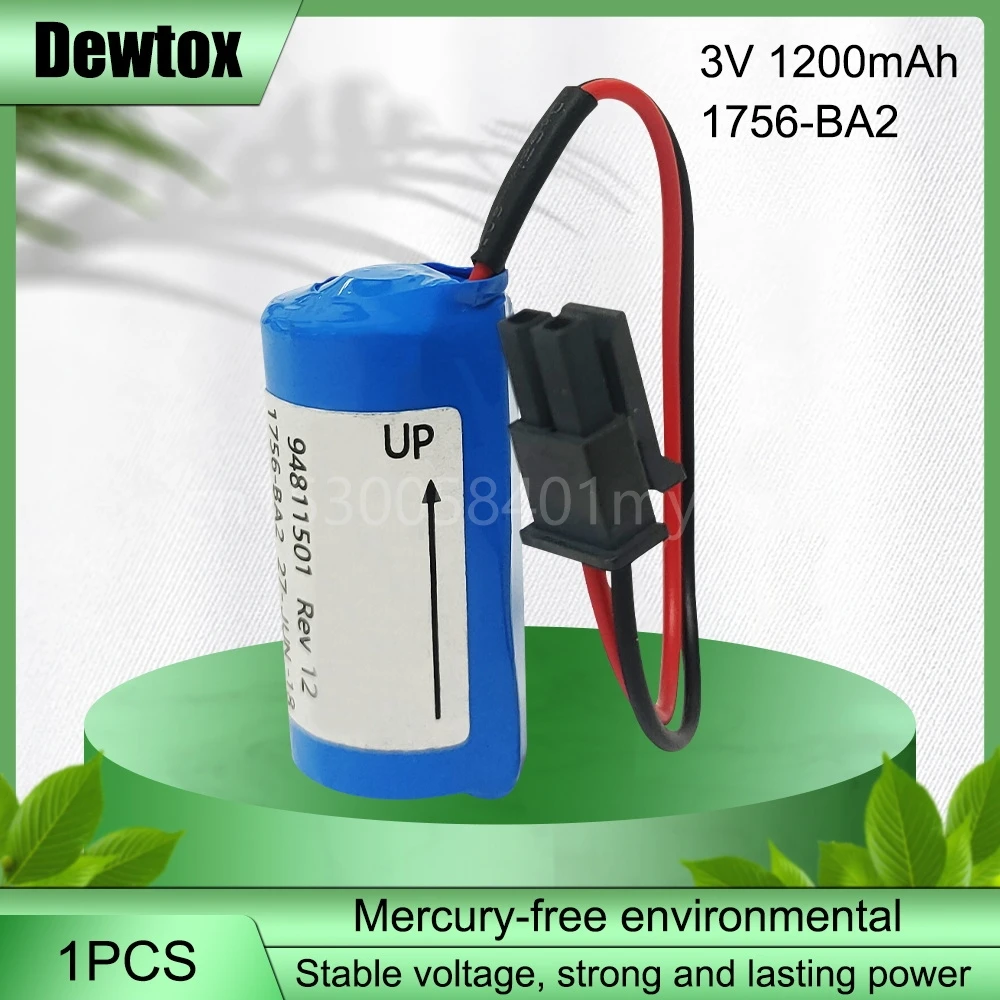 

New Original 1756-BA2 1756BA2 PLC Controller 3V 1200mAh Lithium Batteries PLC controller Battery with plugs