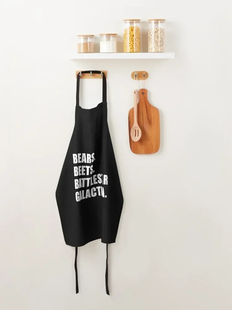 Медведи. Свекла. Battlestar Galactica. (Черный) Фартук Кухонная ручка для женщин рабочие