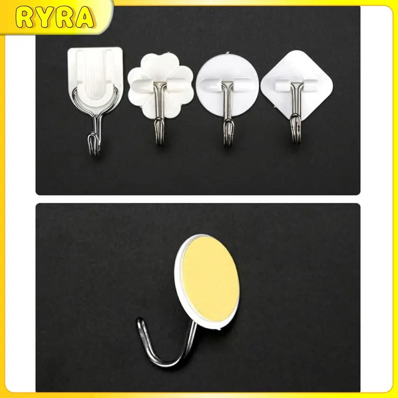 

Белый держатель для ключей, пластиковый бытовой крючок для хранения, вешалки для хранения, вешалка для хранения, кухонный органайзер, настенные крючки, крючок на клейкой основе