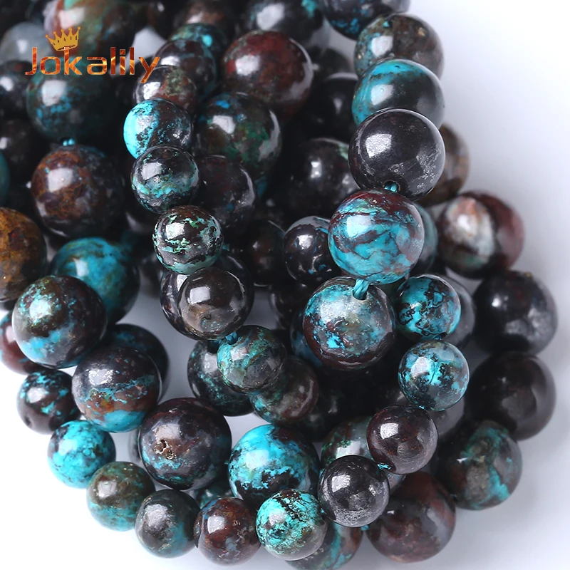 100% Real Natual Peru Phoenix Turquoises Stone Beads For Jewelry Making Handmade 6mm 8mm Round Loose DIY Bracelet 15" Inch |