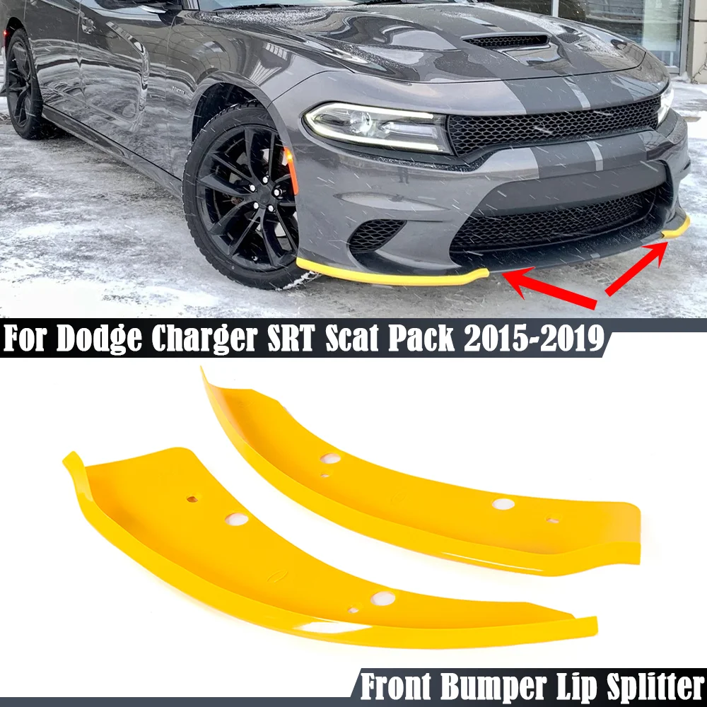 Lip Shovel Protector Strip Diffuser Spoiler Splitter Guard For Dodge Charger Srt Scat Pack 2015 2016 2017 2018 2019