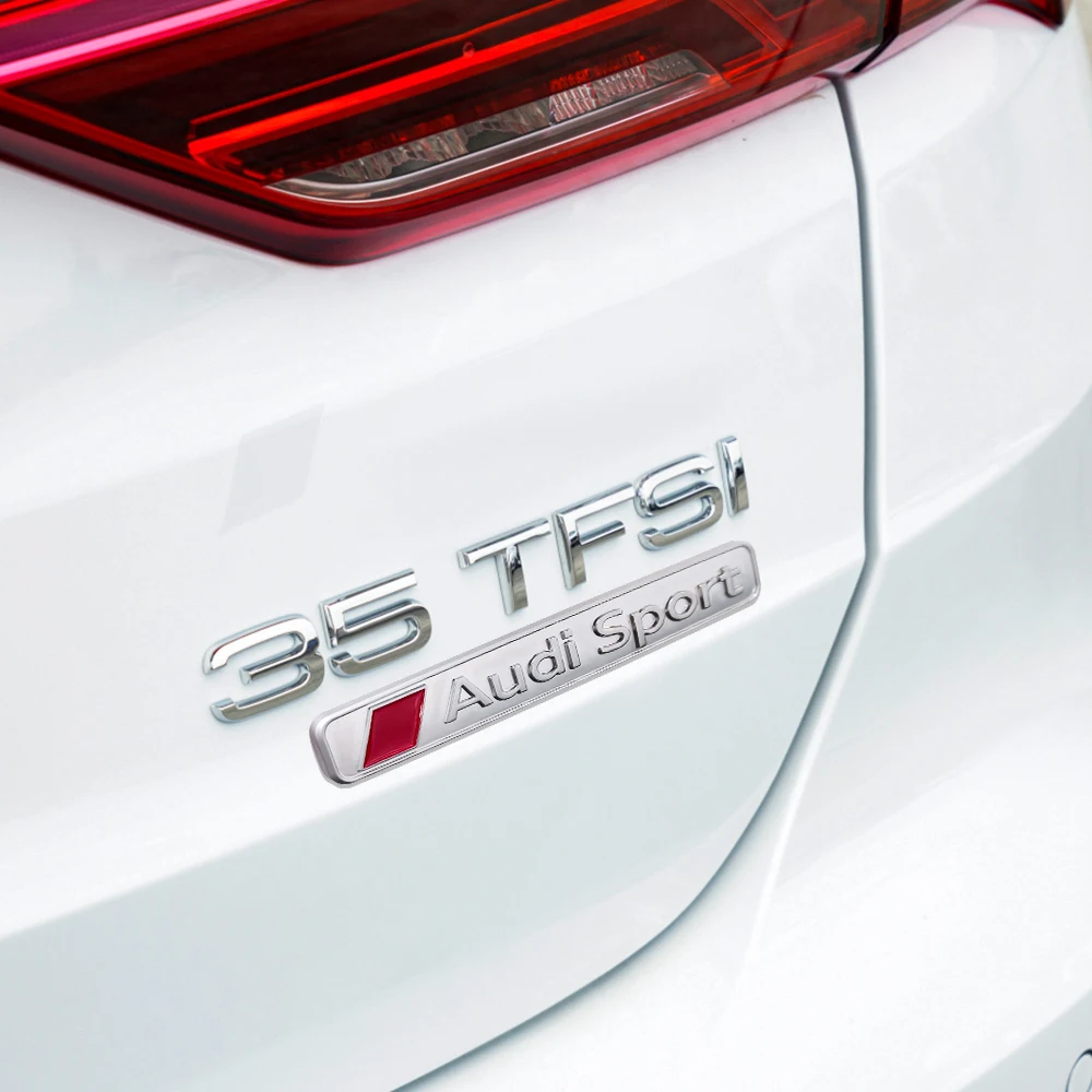 Фото Наклейка-эмблема Audi Sport для автомобиля, 1 шт., аксессуар для авто, центральная накладка для Audi A3 8P B8 RS A6 C7 8V B9 B7 A5 Q5 C5 C8 8L Q7 №1