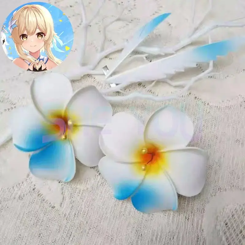 

Аксессуары для косплея Genshin Impact Lumine, шпильки для волос, аксессуары для костюма аниме, аксессуары для волос