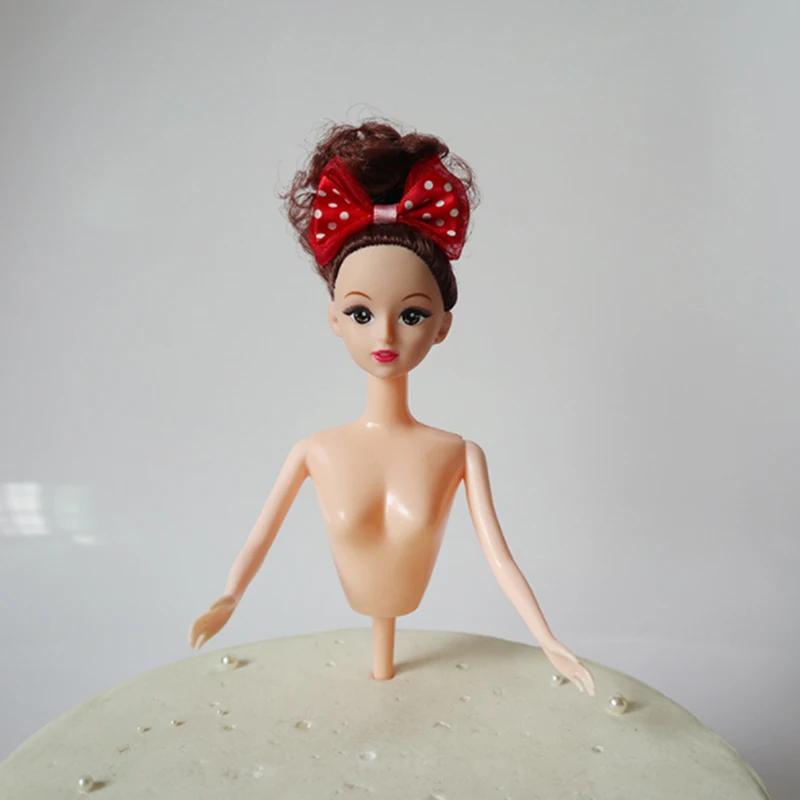 

1PC Half Length Chaffy Dish Decorative Doll 19cm Naked Doll Cake Decorative Mold Element Half-body Doll Accessories