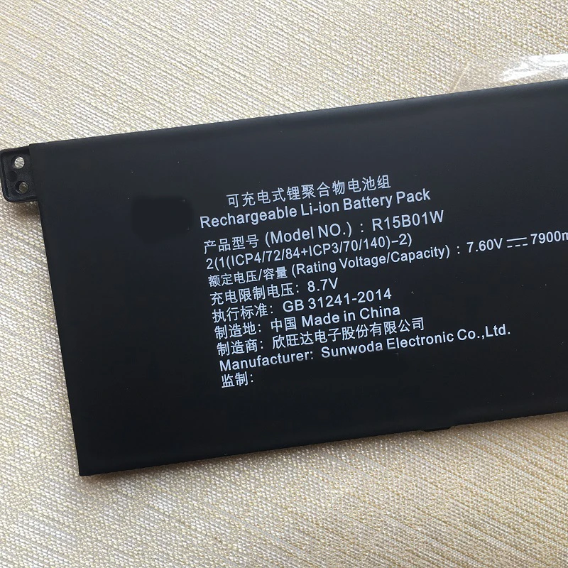 Фото Новый аккумулятор R15B01W для ноутбука Xiaomi Pro 15,6 дюйма 3 8130U 8250U TM1701 171501-AQ,AF,FD,AL, 3.5-ad/AB ICP4/181501 + ICP3/72/84 №3