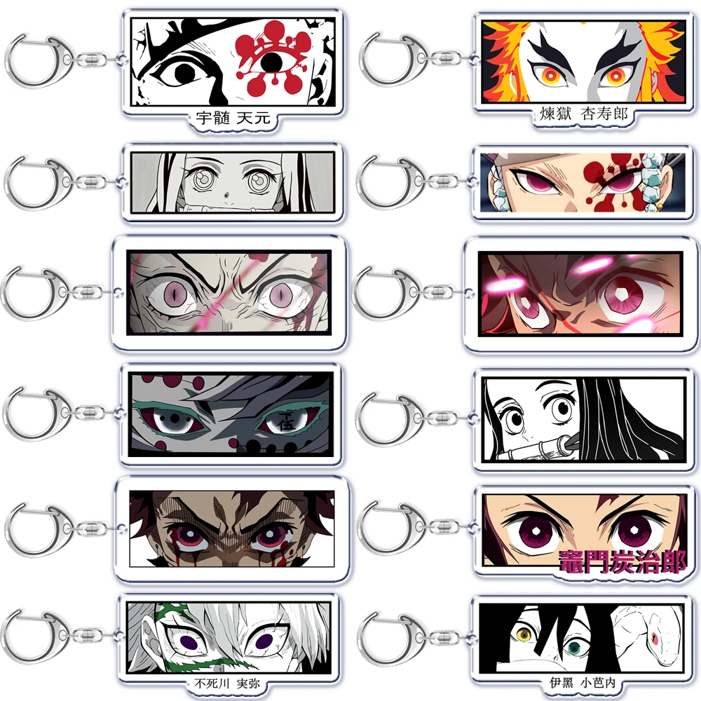 

Demon Slayer Zenitsu Nezuko Keychain for Accessories Bag Kimetsu No Yaiba Anime Pendant Key Chain Ring Keychains Jewelry Gifts
