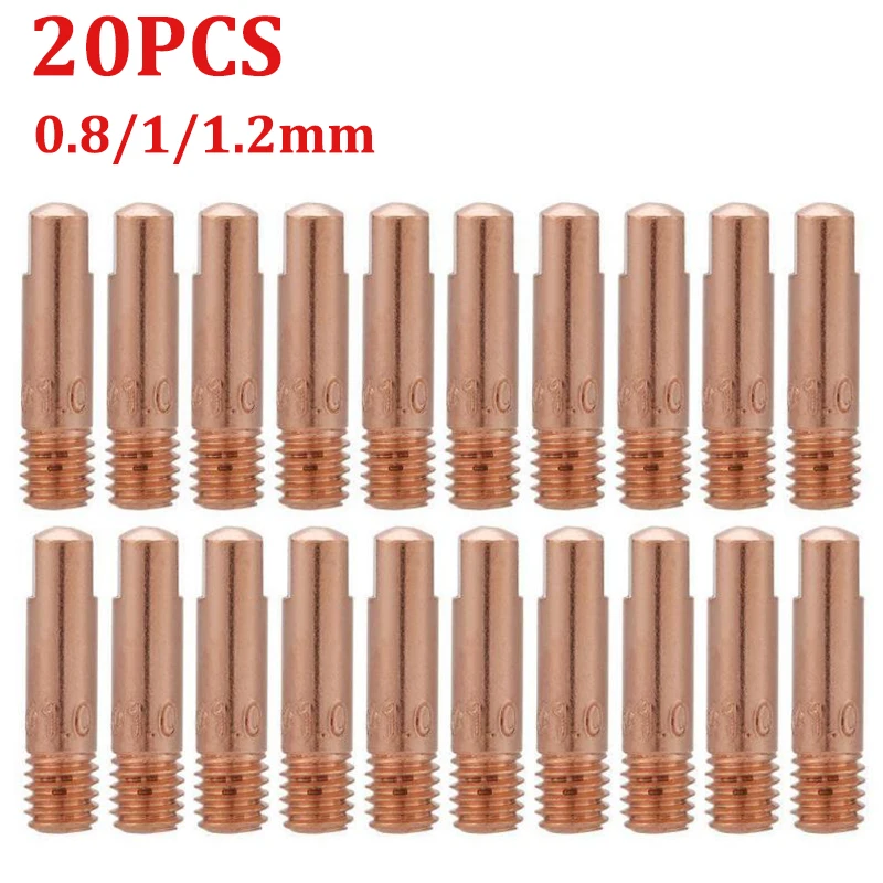 

20pcs/set Corrosion Resistant Semi-automatic 0.8mm/1.0mm /1.2mm MIG Welding Nozzle Contact Tips Gas Diffuser Connector Holder