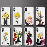 seven deadly sins anime phone case transparent soft for iphone 12 11 13 7 8 6 s plus x xs xr pro max mini
