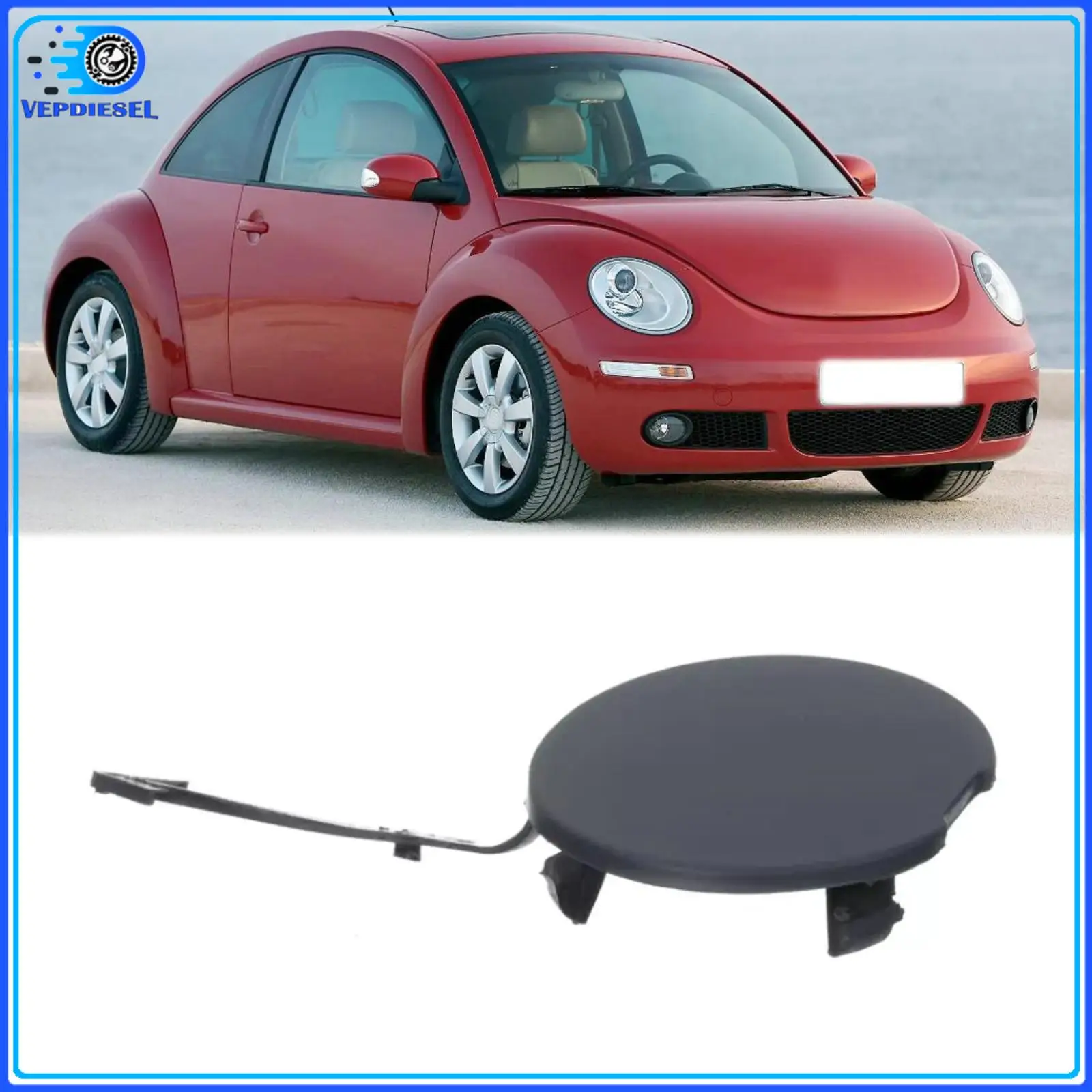 

1 шт., крышка фаркопа переднего бампера 1C 0807241 C для Volkswagen Beetle 2006-2010, новые автозапчасти