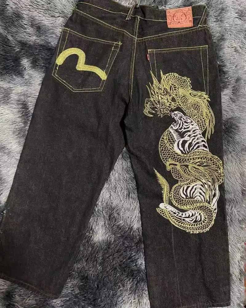 Women 2023 New Gothic Wide Trousers Streetwear