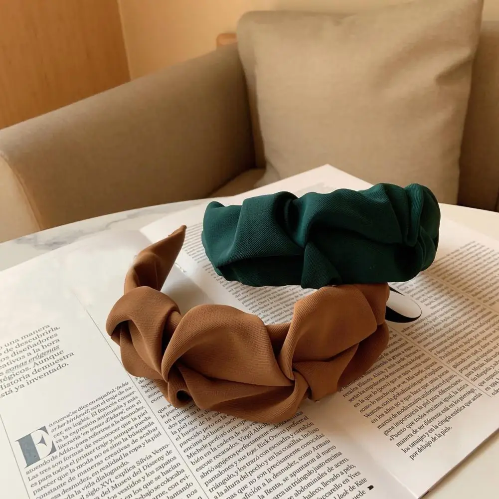 

Hair Band Chic Accessory Pure Color Simple Pleats Headband Headpieces Hair Hoop Women Headband