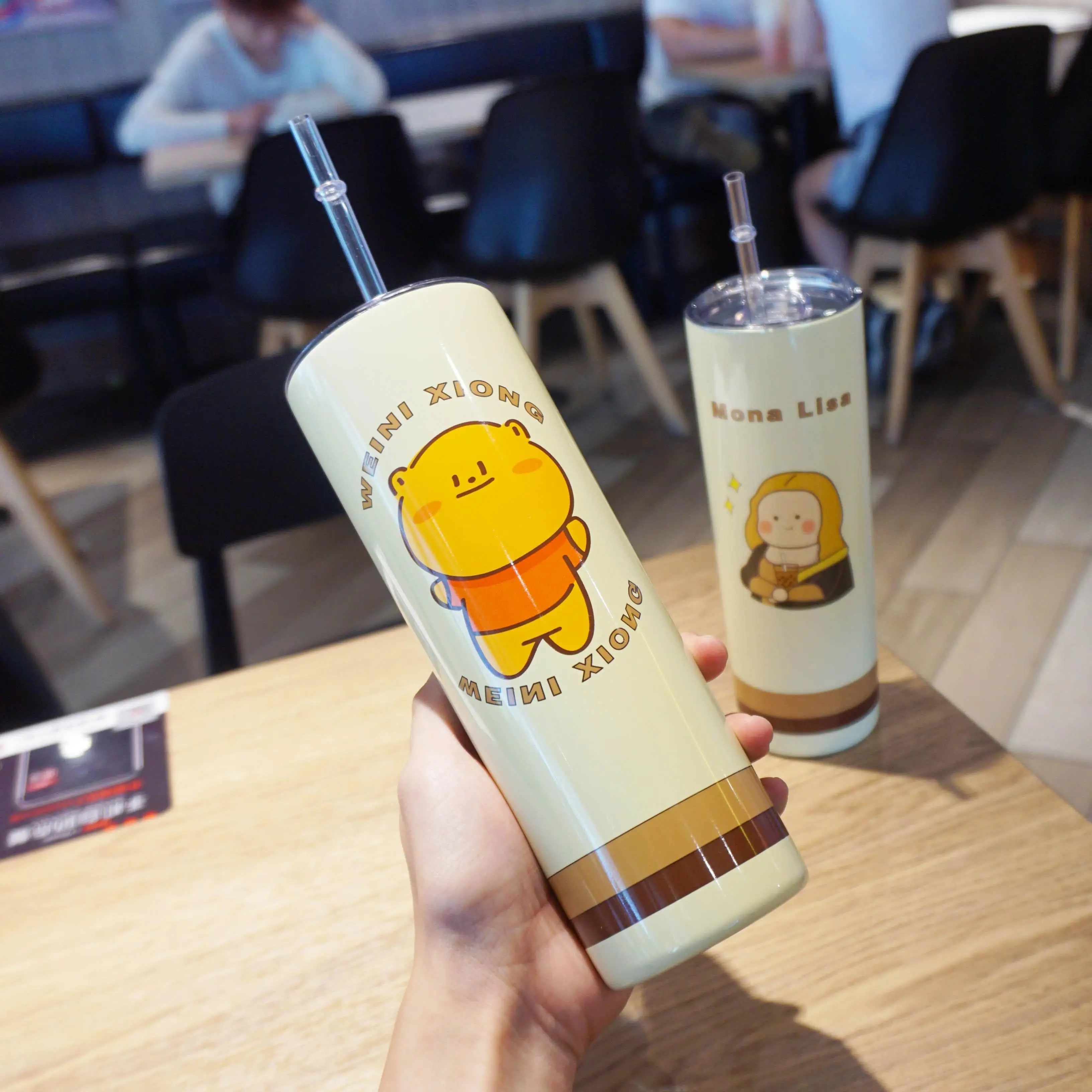 

Thermal Coffee Bottle Straw Stainless Steel Water Bottle Student for School Portable Tumbler with Straw Cold Water Thermos
