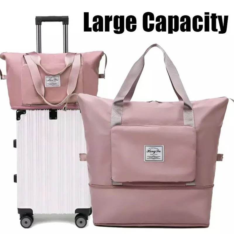 Foldable Storage Travel Bag Waterproof Large Capacity Yoga, Sports, Short Distance, Weekend Bag for Women and Men
