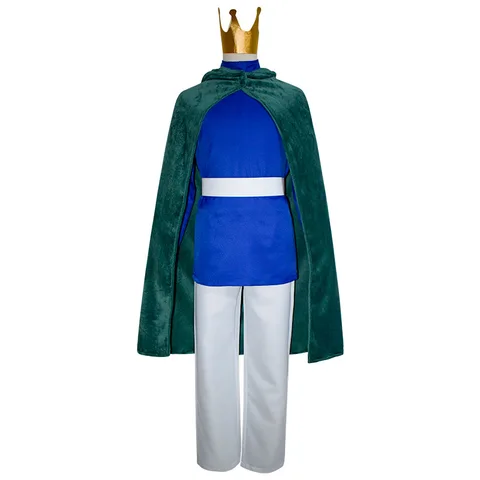 Аниме Ousama рейтинг Косплей костюмы униформа Bojji для взрослых детская накидка искусственная Корона одежда полный комплект Хэллоуин карнавал