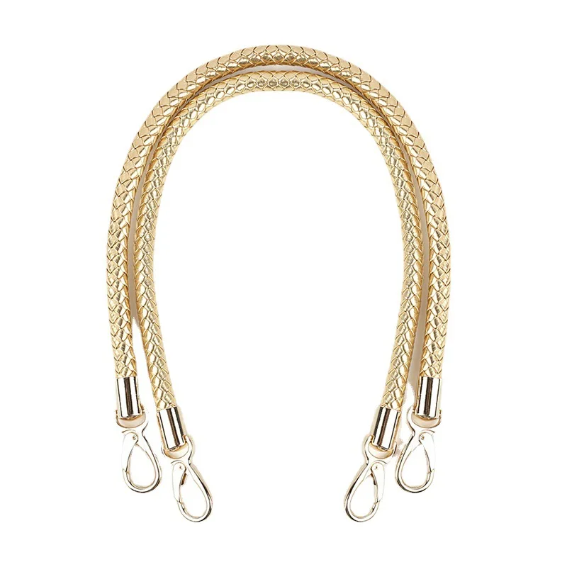 60cm Detachable Shoulder Straps Belt Woven Rope Leather Replacement Handle for Handbags DIY Bag Accessories Parts 1/2/5/10pcs