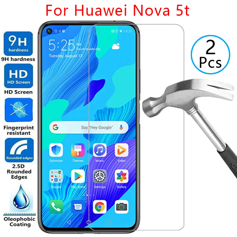 

tempered glass screen protector for huawei nova 5t case cover on huawey huawai nova5t 5 t t5 6.26 protective phone coque bag 360