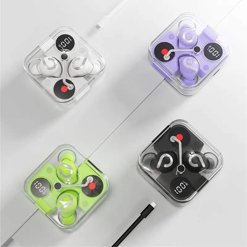 

E89 TWS Wireless Transparent Headphones Bluetooth Earphone Cross Border Hall Switch New Digital Display Sports Headset