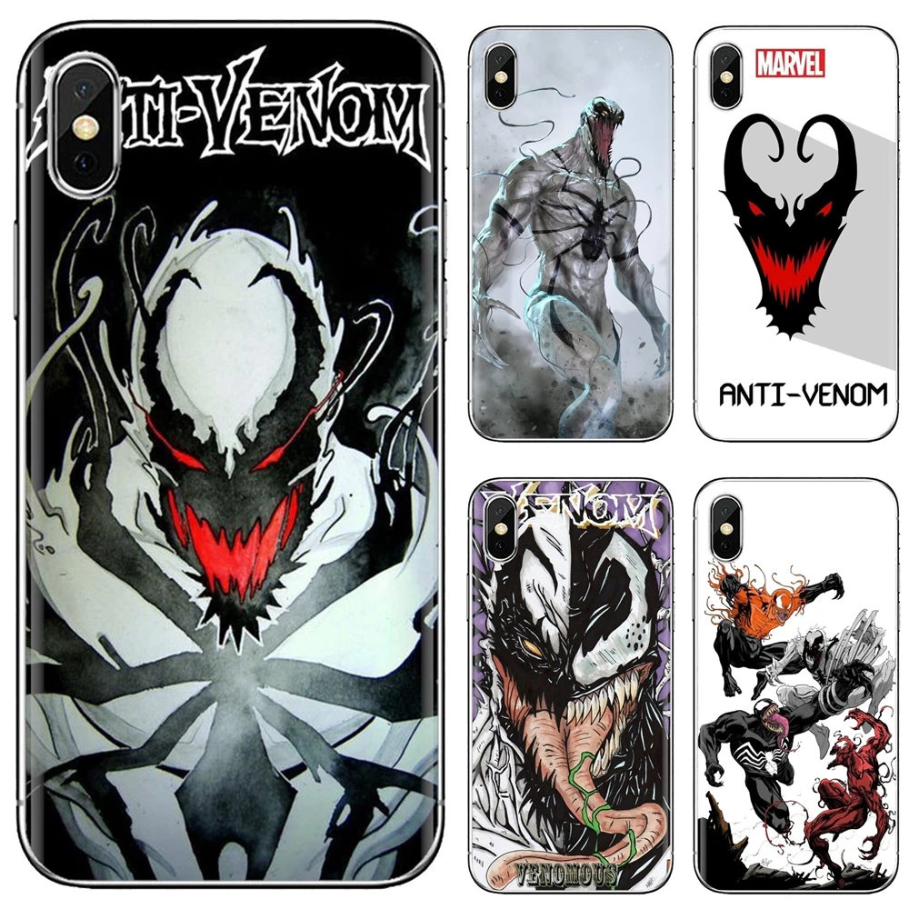 

Online Silicone Phone Case For iPhone 10 11 12 13 Mini Pro 4S 5S SE 5C 6 6S 7 8 X XR XS Plus Max 2020 marvel anti venom