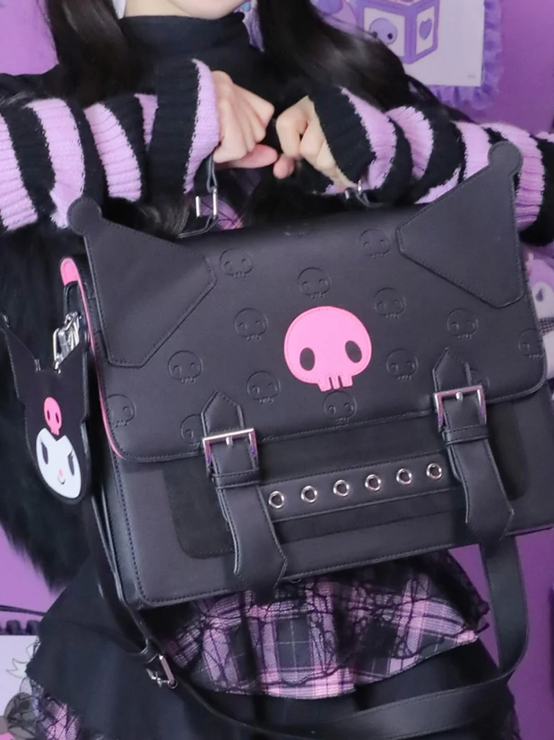 Новая Милая Вместительная дорожная сумка через плечо Sanrio Kuromi идет в стильной