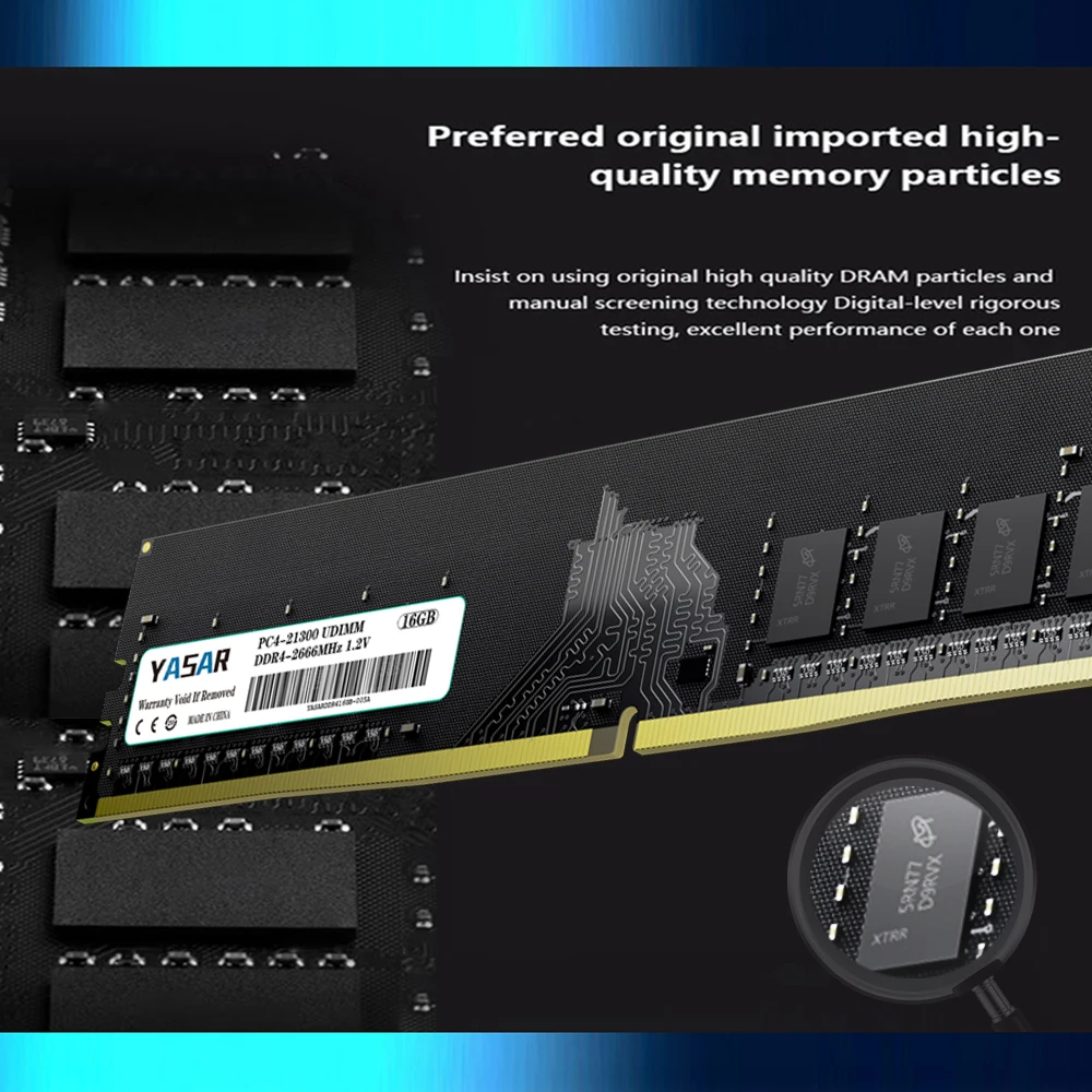 Память для настольных ПК YASAR DDR4 4 ГБ 8 16 32 3200 МГц 2666 2400 2133 288 контактов UDIMM PC4-25600 21300 19200