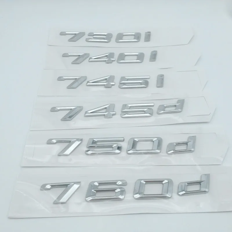 1 шт. ABS 7 серия 725i 728i 730i 735i 740i 725d 728d 730d 735d 740d 745d Автомобильная буква Задняя эмблема