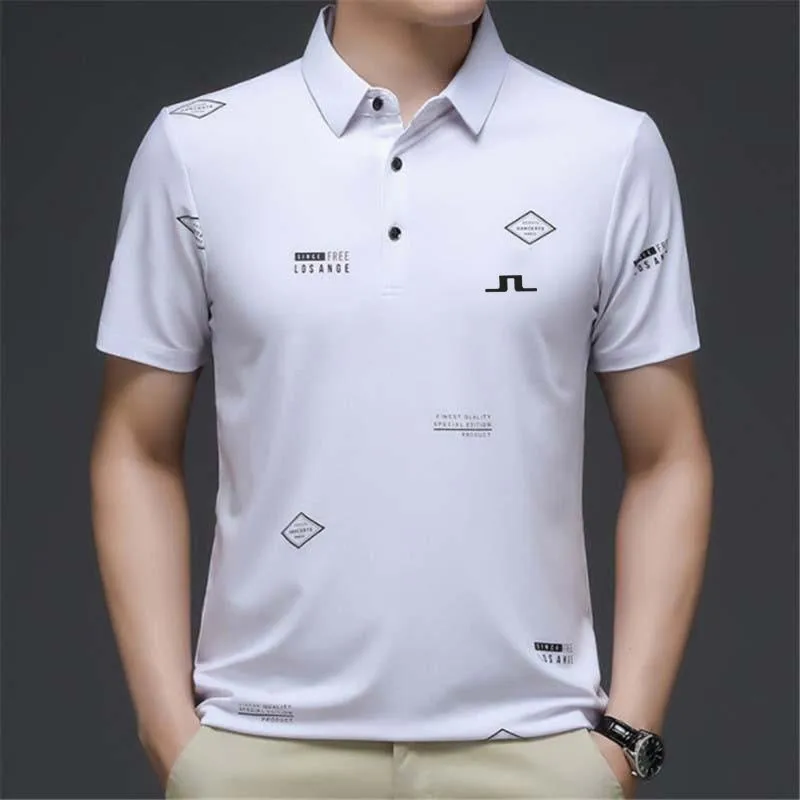 Men's business golf wear summer sports simple men's short-sleeved T-shirt casual fashion outdoor golf breathable polo shirt