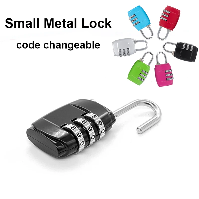 

Lintolyard 3 Dial Password Lock Zinc Alloy Padlock for Gym Bag Suitcase Anti Theft Box Lock Free Shipping