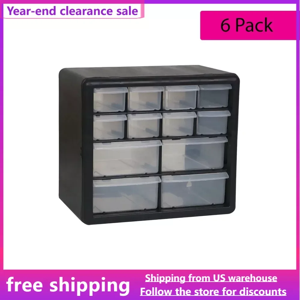 

Organizer Boxes 12 Drawer Storage Box (Pack of 6) - Versatile Craft and Hobby Storage Solution Free Shipping Home Organization