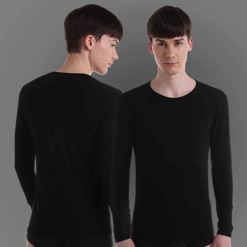 Winter Autumn Thermal Underwear Top Men Warm Thermo Underwear Cotton Round Neck Comfortable Thermal Shirt Male Thermal Clothing
