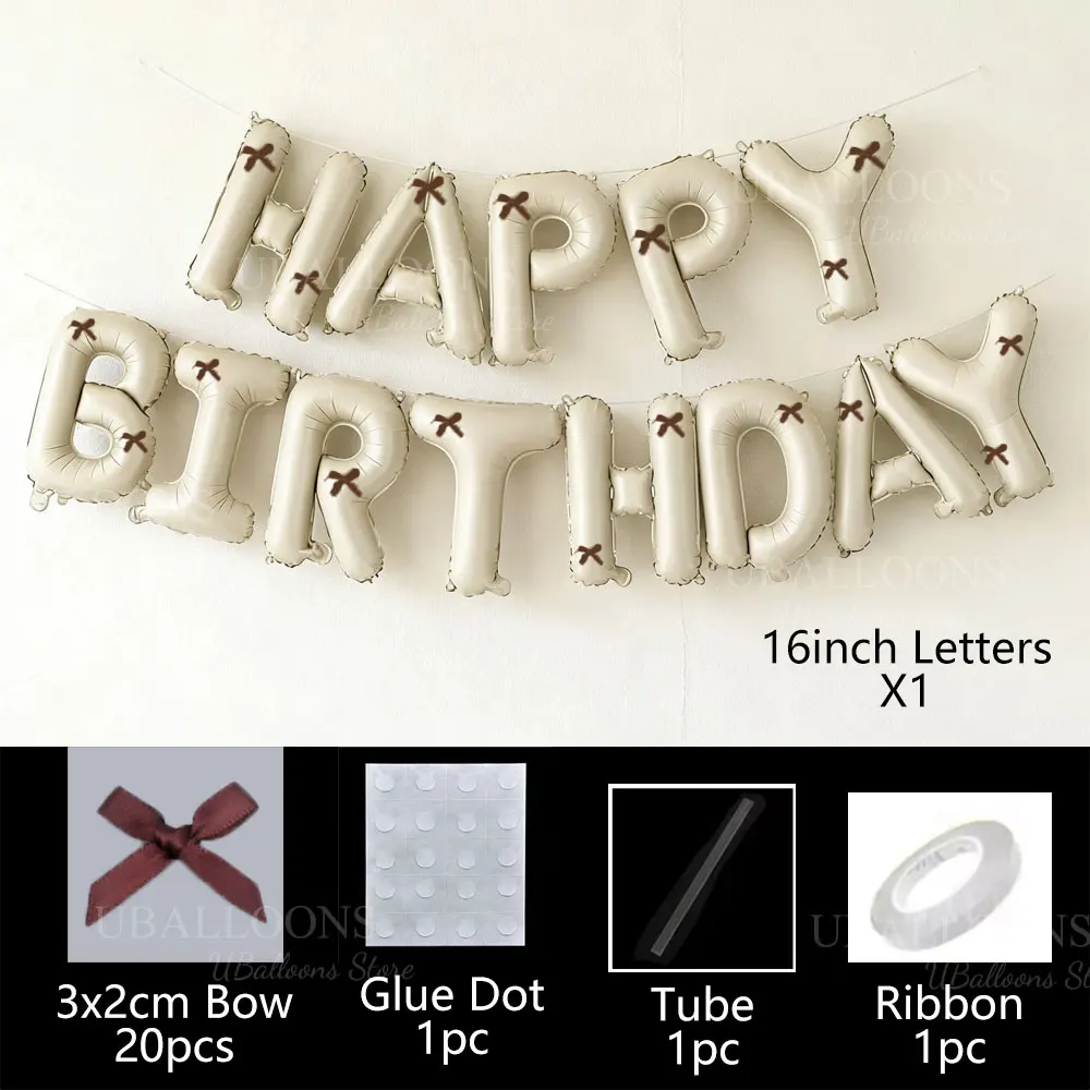 

Воздушные шары MicroPlush "С Днем Рождения", кремовые, 16 дюймов