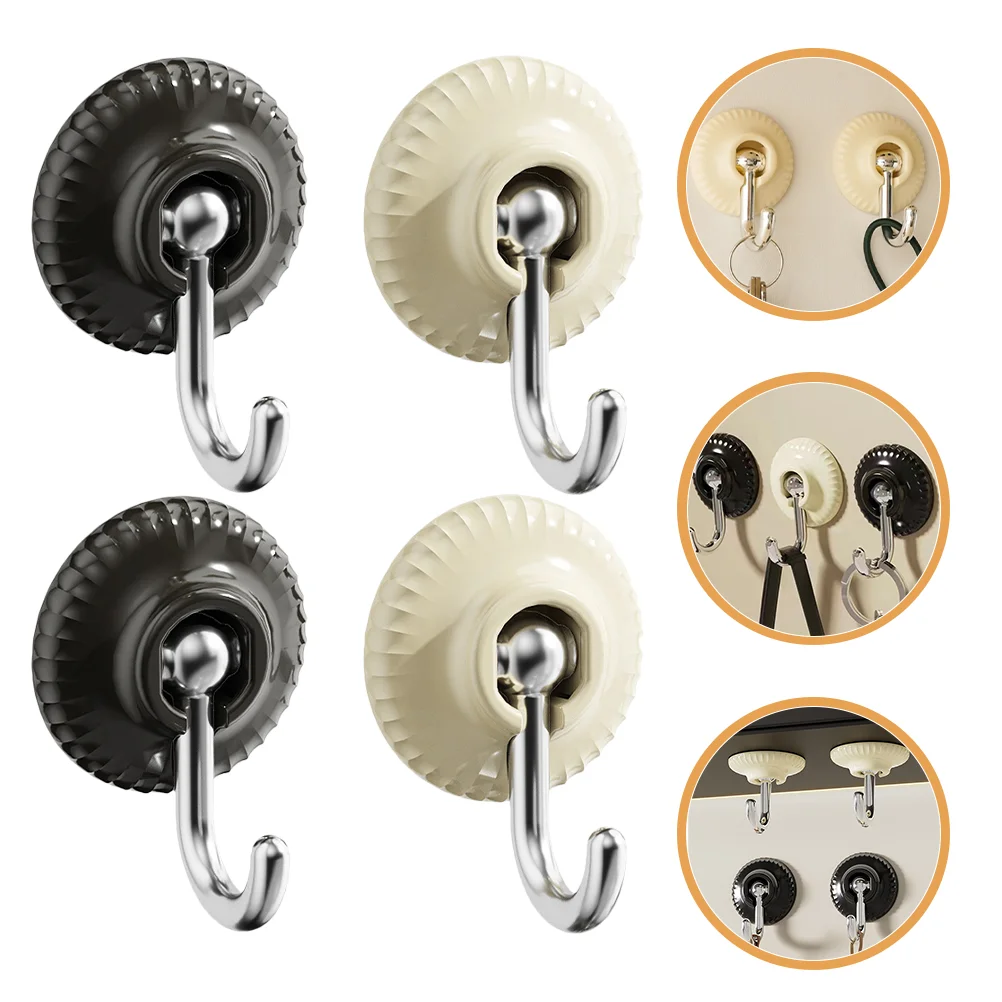 

4 Pcs Bathroom Hook Household Hooks Towel Rail Wall Mount Adhesive Multipurpose Hanger Pp Hanging Punch Free Coat