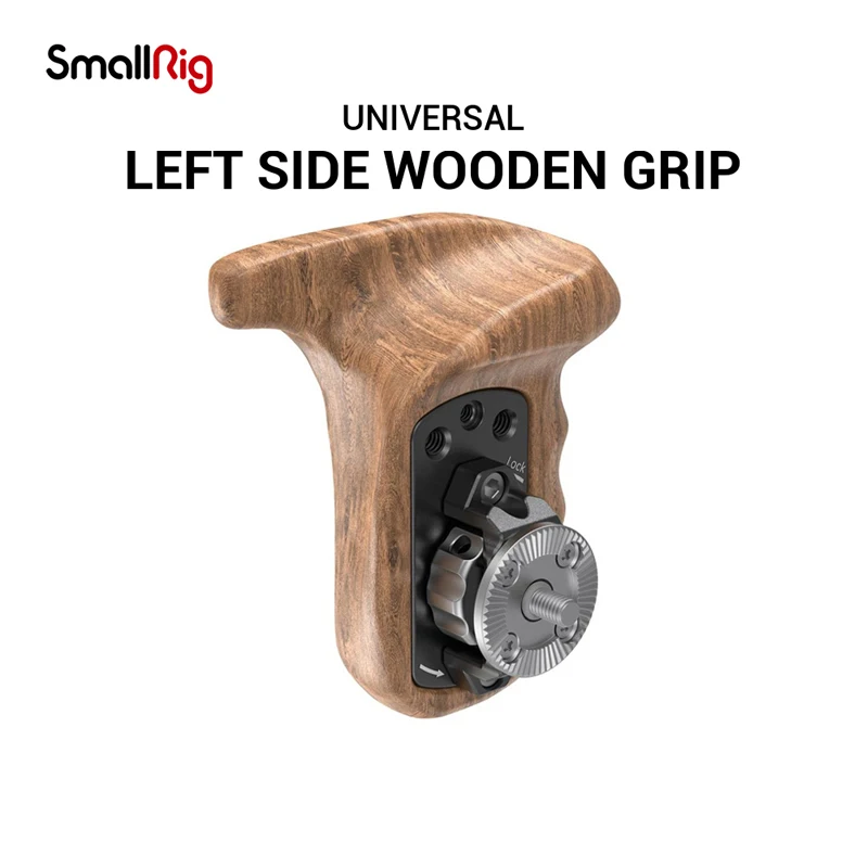 

SmallRig DSLR Camera Rig Left Side Wooden Handle Grip with ARRI Rosette for Camera Shoulder Support Rig 1891