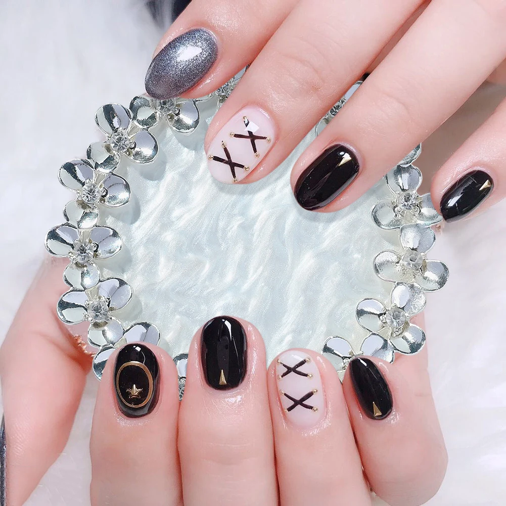 

Round Resin Agate Stone Nail Color Palette Gel Polish Palette Mixing Drawing Paint Plate Manicure For Nails Art Display Shelf