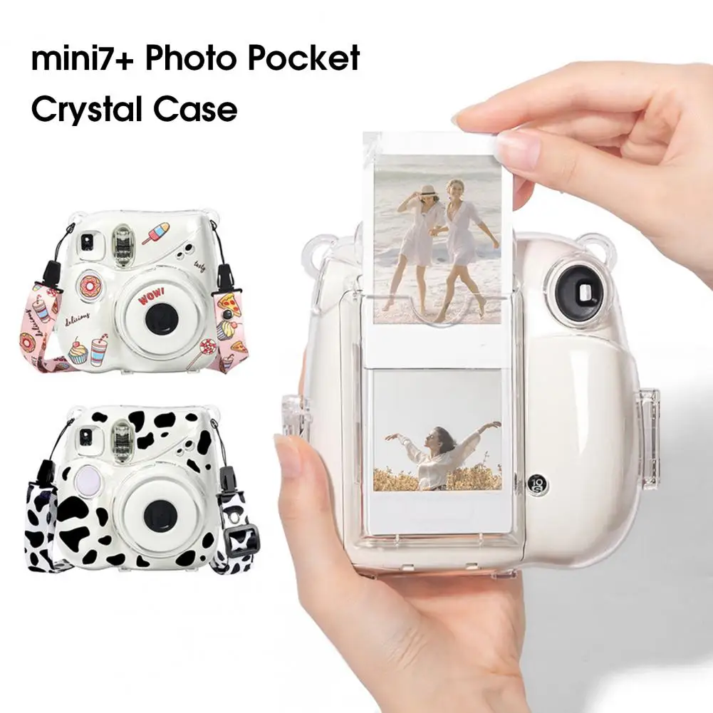 Dust-proof with Shoulder Strap Clear Camera Storage Pouch Photo Bag for Instax Mini 7+ | DVR Holders