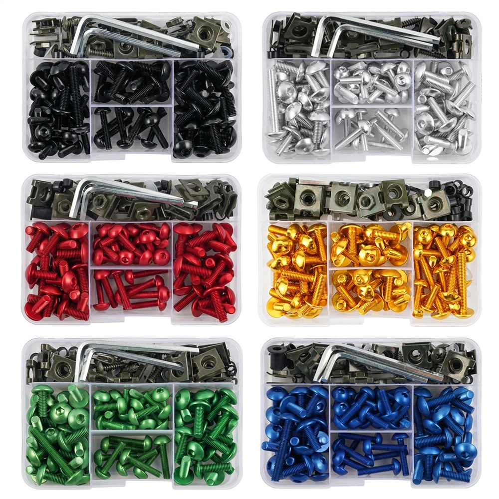 

155pcs Universal Motorcycle Windscreen Fairing Bolts for Ducati 1199 1299 Panigale Aprilia Tuono V4 RSV4 RR RF MV Agusta F3 F4