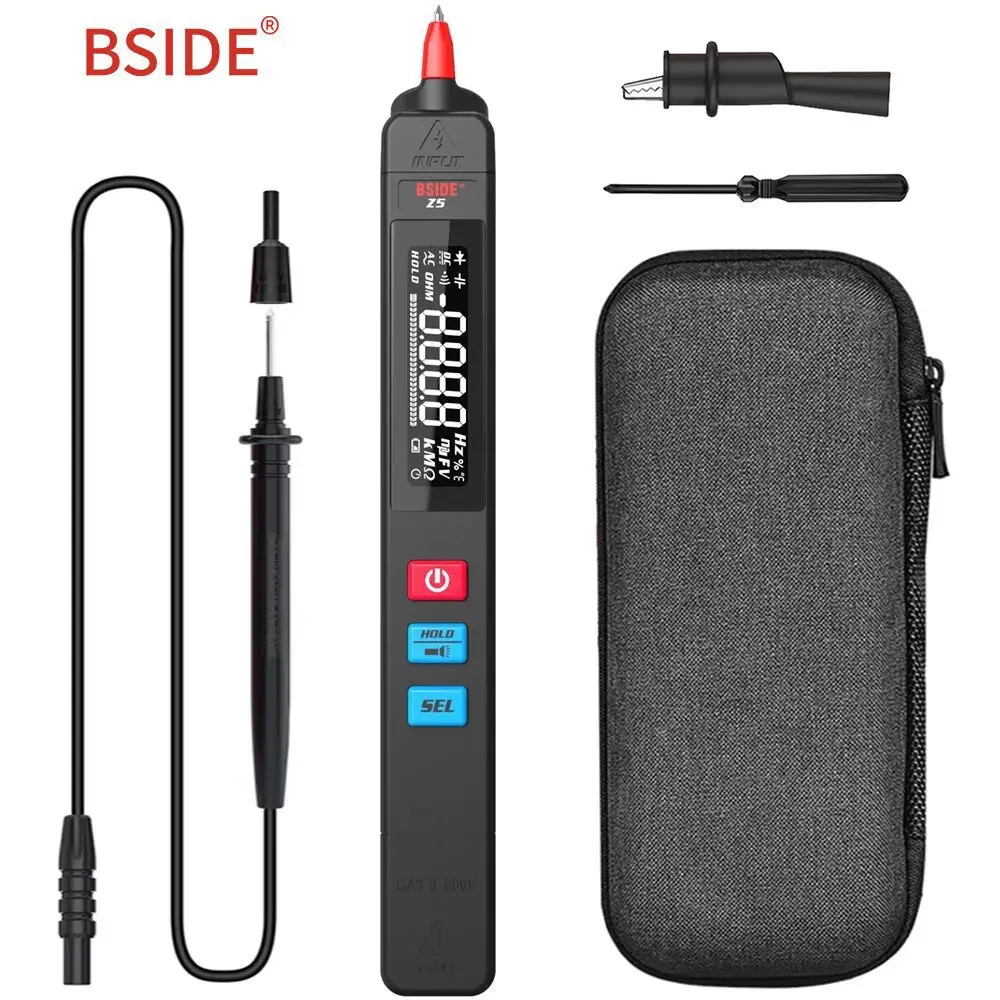

BSIDE Digital Multimeter Smart Pen-Type EBTN LCD 6000 Voltmeter Capacitance Diode Voltage Tester for Electronic Repair