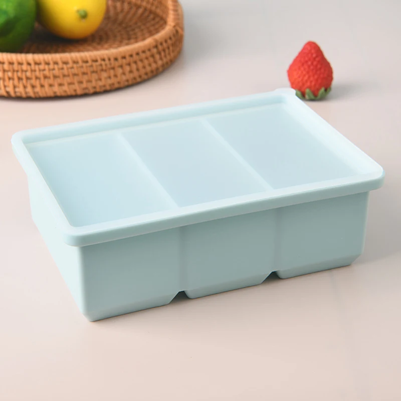 

Силиконовые формы для заморозки супов 3 секции