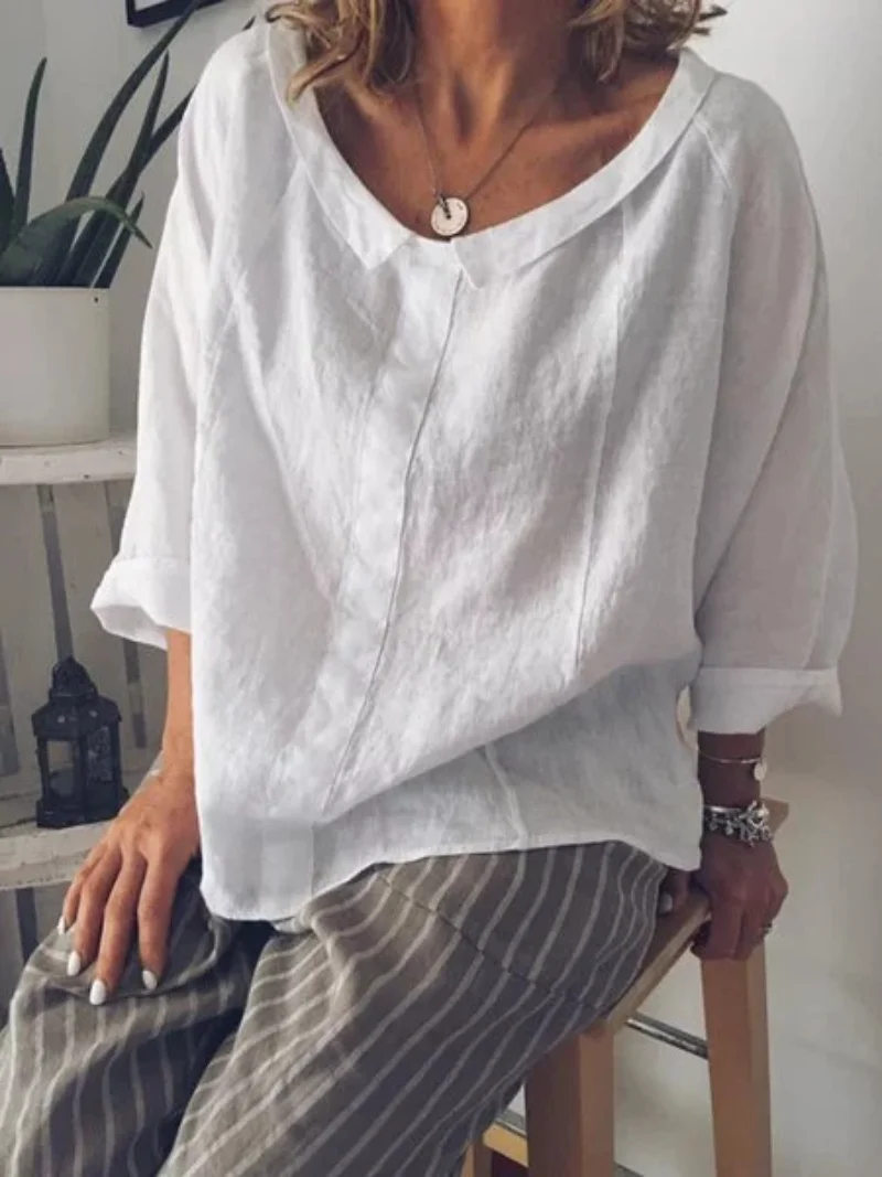 

Korean Thin White Yellow Blouse Women Solid Turn Down Collar Loose Oversized Shirts Ladies Casual Harajuku Blouses Tops Blusas