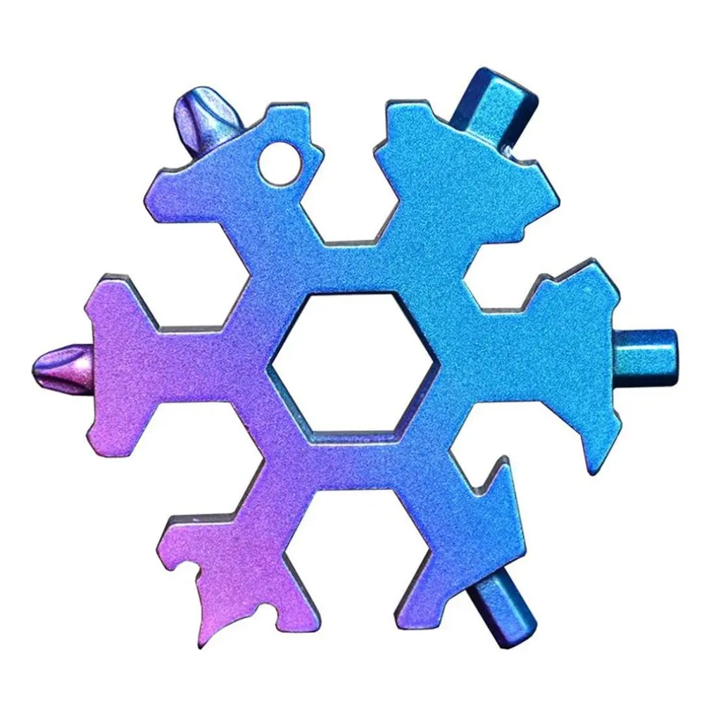 

Multifunctional Octagonal Snowflake Wrench Outdoor Camp Survive Portable Tool Key Ring Key Chain Hexagon Socket Combination