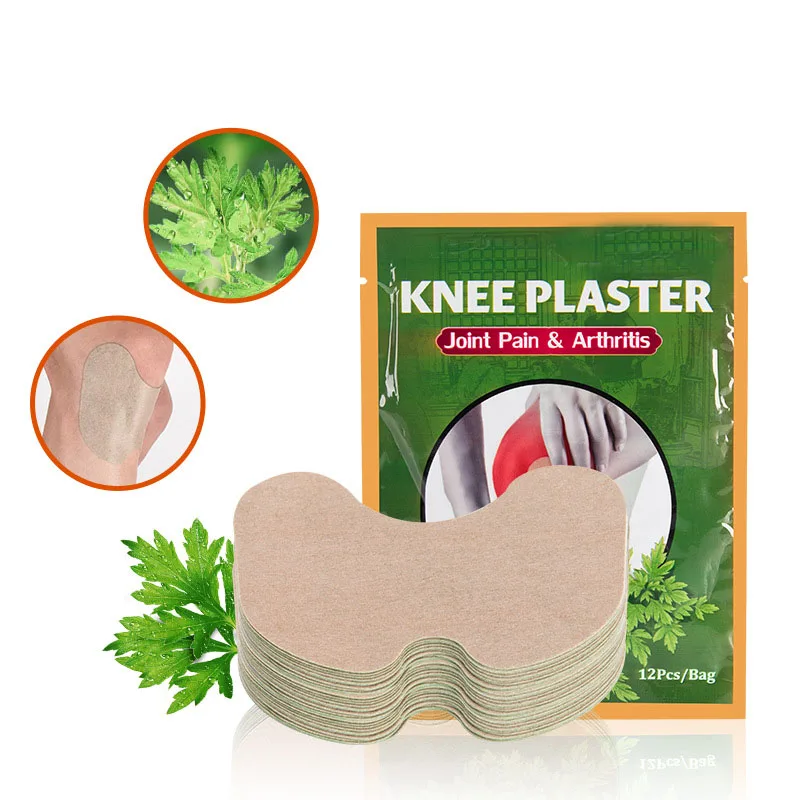 

12pcs/pack Knee Pain Patches Natural Wormwood Herbal Extracts for Knee Pain Arthritis Rheumatoid Pain Relief Patches