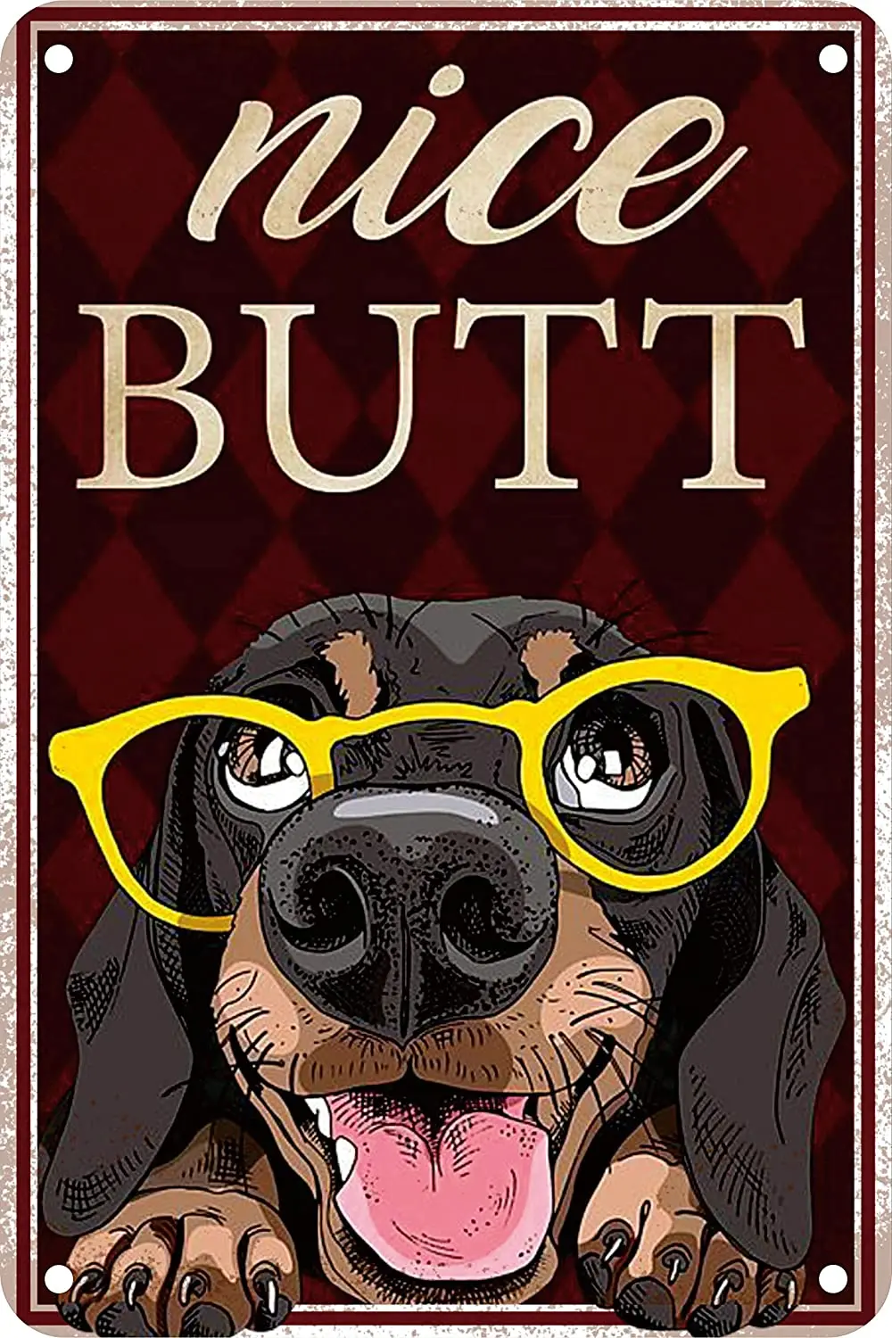 

Dog Decor Gifts for Dog Lovers Funny Bathroom Decor Wall Art Coffee Bar Vintage Metal Tin Signs Office Home Toilet Signs