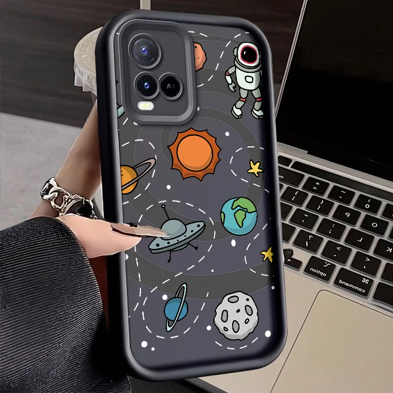 Чехол с рисунком космонавта для Vivo T1x Y33T Y33s Y32 Y21G Y21e Y21a Y21s Y21T Силиконовый