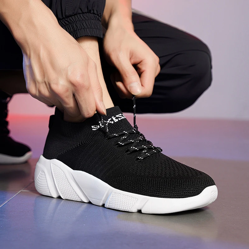 

Hot selling new ultra light comfortable casual shoes couple Unisex men's and women's sock mouth walking shoes soft large 35-46