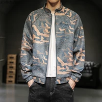 mens suede embroidered jacket m 5xl chinese style baseball uniform loose fashion youth casual jacket fashion jacket korean