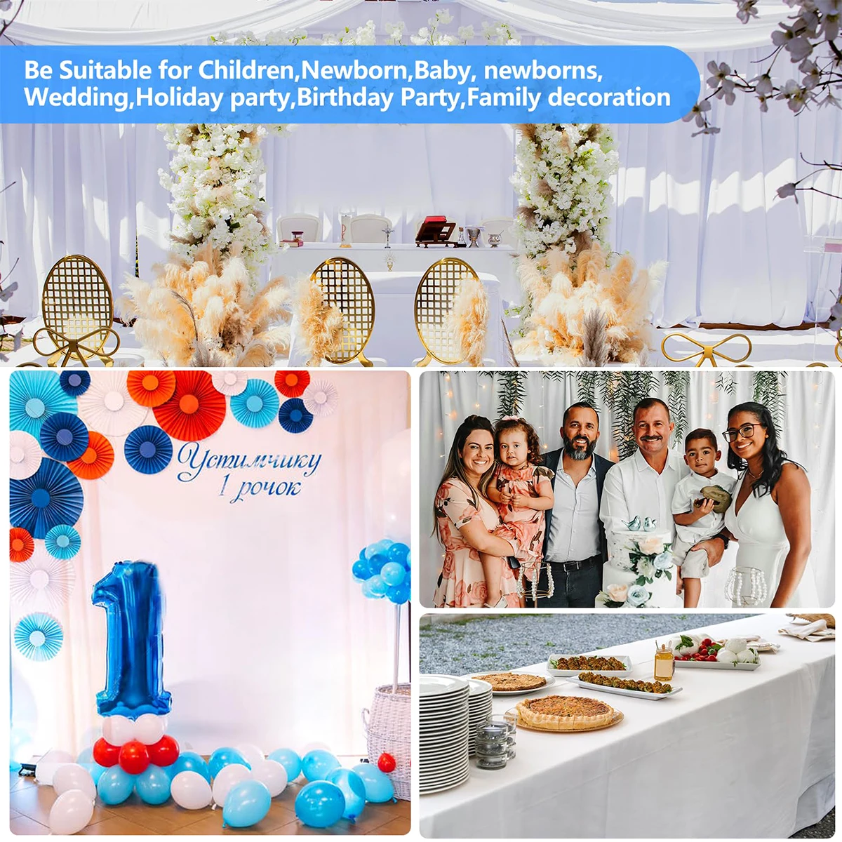 2X2 9 м прозрачная ткань для фотофона с карманом стержня без атласа белый хлопковый