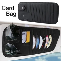 multi pocket sunshade organizer multifunctional penholder sunglasses case card clip sun visor storage bag cd dvd holder