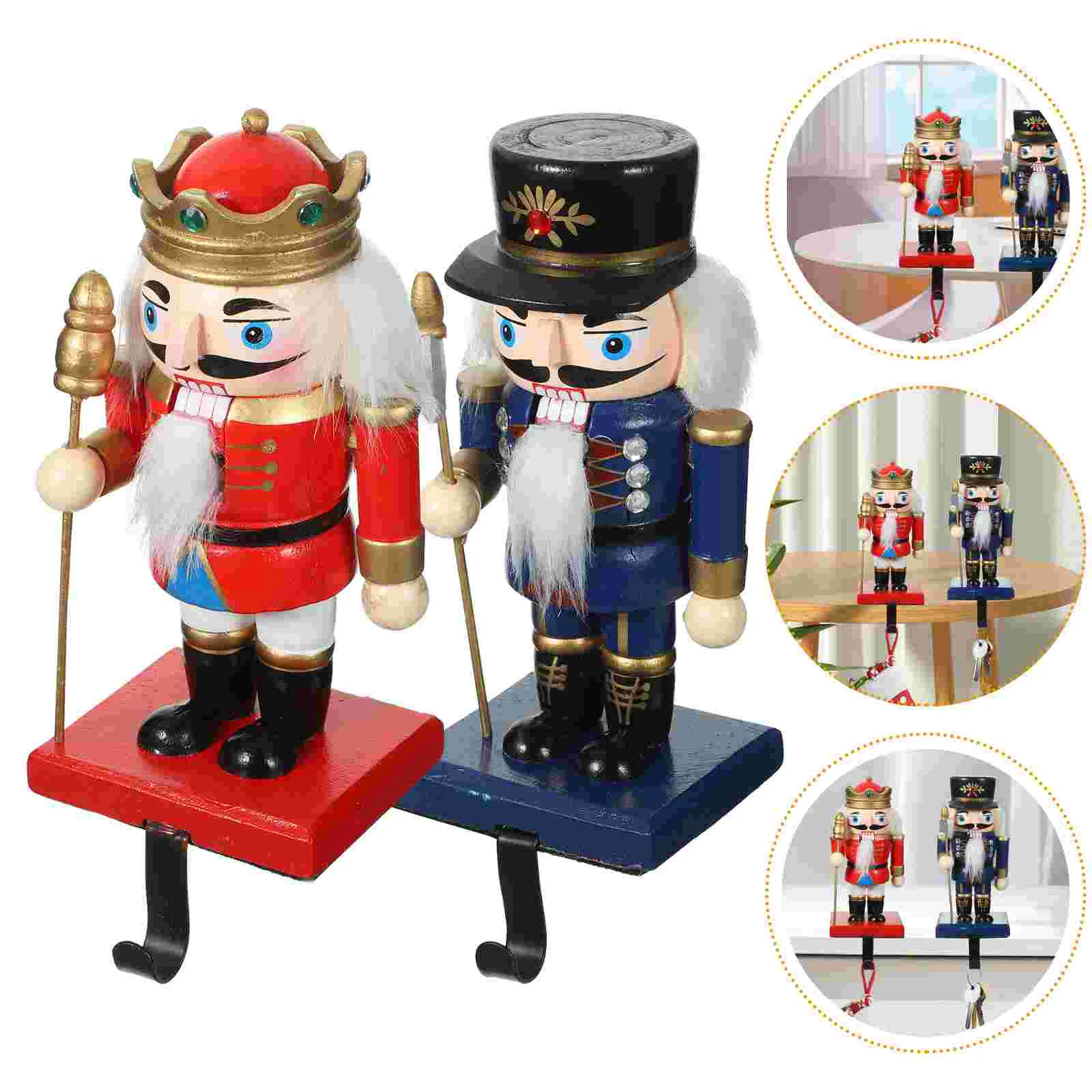 

Christmas Nutcracker Stocking Hooks Rustic Metal Rustic Metal Mantel Stocking Holders Table Decoration